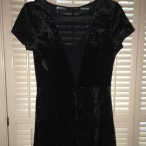 Black velvet dress